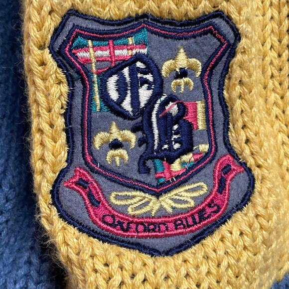 Eagle’s Eye kids Vintage size 3T cardigan sweater Oxford rules patch rare find - Picture 2 of 4